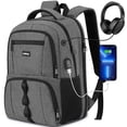 thumbnail image 1 of Mochila de viaje para portátil Kadilong de 17.3 pulgadas para hombre resistente al agua, 1 of 7