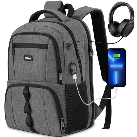 Mochila de viaje para portátil Kadilong de 17.3 pulgadas para hombre resistente al agua