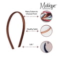 thumbnail image 4 of Motique Accessories Thin Headbands for Girls 3/8 inch Satin Headband - Browns, 4 of 5