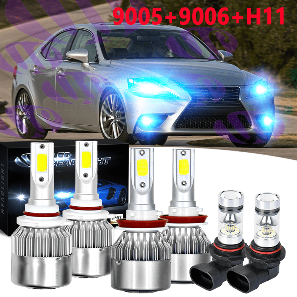 2x 9006 8000K Ice Blue LED Fog Light Bulb Kit for 2006-2010 Lexus IS250 IS350
