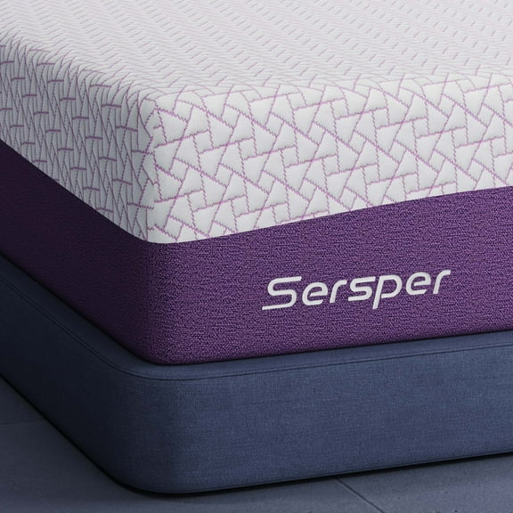 Twin Size Mattress, Sersper 12 inch Gel Memory Foam Mattress, Motion Isolation for Cool Sleep & Pressure Relief, CertiPUR-US Certified, 100-Night Trial