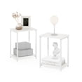 thumbnail image 5 of Simplistic Industrial Metal Frame End Table, 2-Pack, White/White, 5 of 6