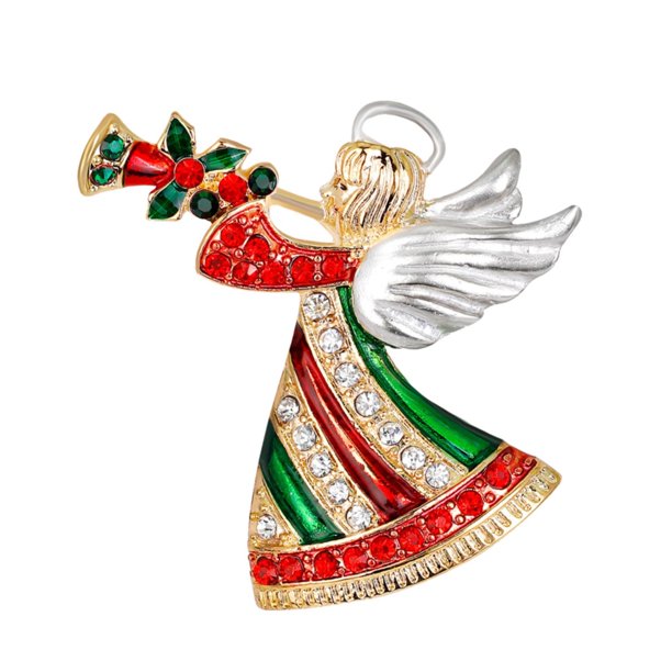 Moda Popular Ángel Trompeta Broche con alfileres de aceite Clip Joyería