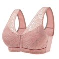 thumbnail image 4 of Ropa interior con cremallera frontal para personas de mediana edad y mayores, sin aro de acero, hermosa espalda, push-up, encaje, cómodo, transpirable, talla grande, 4 of 5