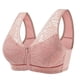 thumbnail image 5 of Ropa interior con cremallera frontal para personas de mediana edad y mayores, sin aro de acero, hermosa espalda, push-up, encaje, cómodo, transpirable, talla grande, 5 of 5