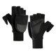 thumbnail image 1 of Guantes de invierno de lana para hombre, gruesos y cálidos, de punto, con medio dedo y muñequera, para entrenamiento deportivo al aire libre, suministros para montar a caballo (negro, talla M), 1 of 7
