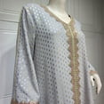 thumbnail image 5 of Hvot&aat Women Muslim Abaya Dress Fashion Lace Ethnic Style Dresses Casual Abayas Kaftan Eid Prayer Clothes, 5 of 5