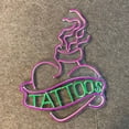 thumbnail image 5 of Handmadetneonsign Tattoo Neon Sign, Vertical Tattoo Open Store Wall Art Decor, Tattoo Studio Wall Decor, 5 of 5