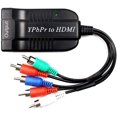 thumbnail image 1 of Ypbpr To Hdmi Converter Adapter, Component To Hdmi, 5Rca Rgb Ypbpr To Hdmi Converter Supports 1080P Video Audio Converter Adapter For Dvd Psp Xbox 360 Ps2 Nintendo To Hdtv Monitor Or Projector, 1 of 7