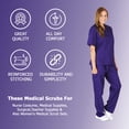 thumbnail image 6 of Women's Scrub Sets, Scrub Top and Pants (Purple, X-Small), 6 of 7