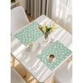 thumbnail image 5 of Autumn Leaf Placemats Set of 4, Green Maple Fallen Leaves Solid Color Placemats for Dining Table, Place Mats for Kitchen Tabletop, Waterproof Wipeable Dining Table Mats Set, 5 of 9