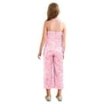 thumbnail image 2 of CHICTRY Filles Enfants Mode Col Licou Paillettes Robes Barboteuse Combinaison Costume Formel Danse Bal Tenue Rose 14, 2 of 7
