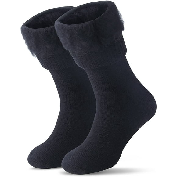 Women Menwinterwarmwool Pile Lined Insulated Thermals Socks Thick Boots Heat Socks Coldweather