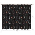 thumbnail image 5 of Black Zodiac Sun Moon Star Pattern Shower Curtain 84"x72" ,Bathroom Decorative Shower Curtains Set with 12 Hooks,Modern Waterproof Washable Shower Curtain, 5 of 6