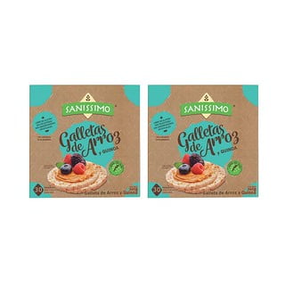 2 Pack Galletas de Arroz y Quinoa Sanissimo 30 de 12g c/u