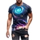 thumbnail image 2 of Tops para hombre, blusas y camisas de manga corta con cuello redondo para hombre, jersey informal de moda con estampado de cuello redondo para hombre, pantalones cortos deportivos para fitness, blusa, 2 of 5