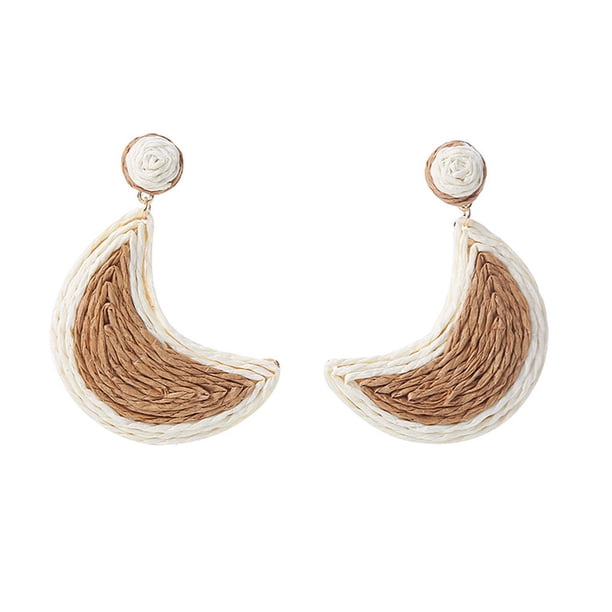 1 par de pendientes Retro de verano en forma de luna, joyería colgante para novias, accesorio colgante para el hogar, fiesta en la playa al aire Ropa, zapatos y accesorios Miscelánea Café con leche Qarigey AP011242-02