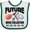 White and Green, variant on Inktastic Future Rock Collector Boys or Girls Baby Bib