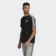 thumbnail image 2 of Adidas Men's Essential 3-Stripes T-Shirt Black, Medium, 2 of 6