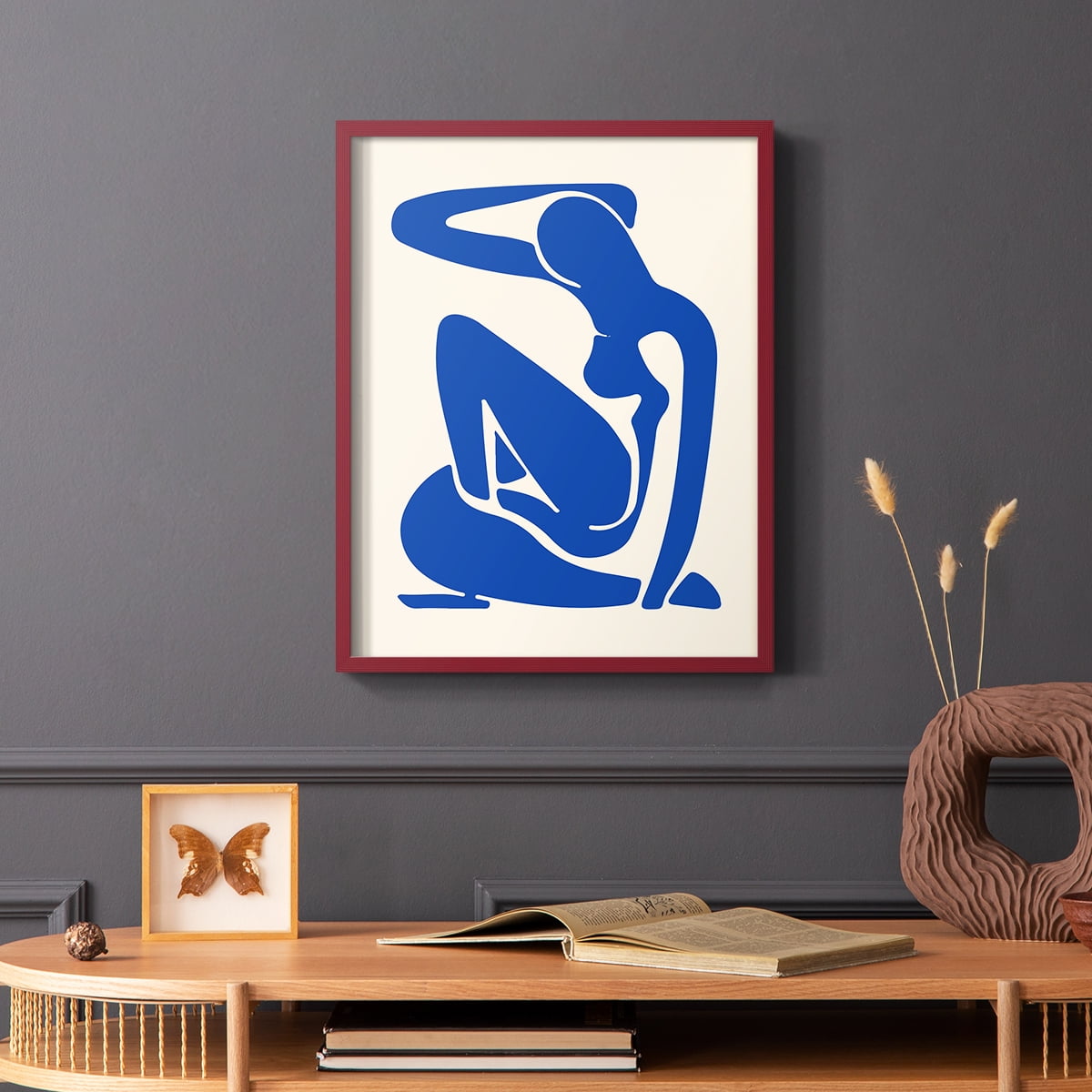 Matisse CXCV Framed Print in Red Solid Wood 8 x 10 Framed Print