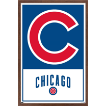 MLB Chicago Cubs - Logo 22 Wall Poster, 22.375" x 34" Framed