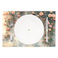 thumbnail image 2 of Ryvnso Placemats Set of 4 Flowers on Wall Dining Mats Heat-Resistant Non-Slip Washable Table Mat, 2 of 8