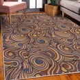 thumbnail image 3 of East Decorative Rug, Modern Autumn Season Wavy Holiday Festival Celebration Oriental Art Print, Quality Carpet for Bedroom Dorm and Living Room, 6 Sizes, Dark Indigo, by Ambesonne, 3 of 4