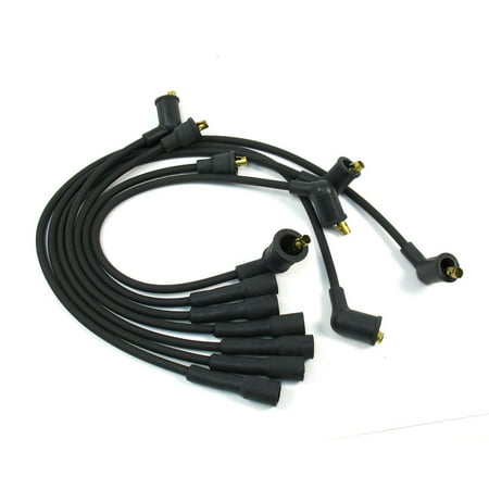 Super Stock Spiral Core - PERTRONIX Black Spiral Core Stock-Look Inline-6 Spark Plug Wire Set P/N 706101