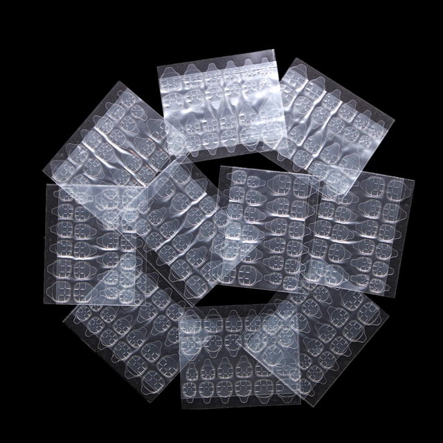 Etiquetas adhesivas JM 50 Uds doble cara impermeables y transpirables para uñas postizas