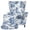 Blue Toile De Jouy Boat House, variant on Jiueut Bee Honeycomb Print Wingback Chair Covers, 2 Pieces Wingback Chair Slipcover Thick Wing Back Chair Covers Slipcover with Arms Wing Back Chair Slipcovers with Elastic Bottom