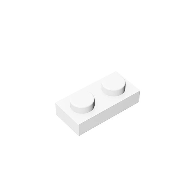 Lot 3023 1x2 Briques de Bâtiments Jouets pour Enfants Compatible avec Assemblage Cadeau High-tech DIY MOC Blanc 10 Pcs