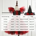 thumbnail image 3 of Delliss Girl's Halloween Costume Flying Sleeve Tulle Witch Cosplay Performance Dress+Hat 2-12 Years, 3 of 3