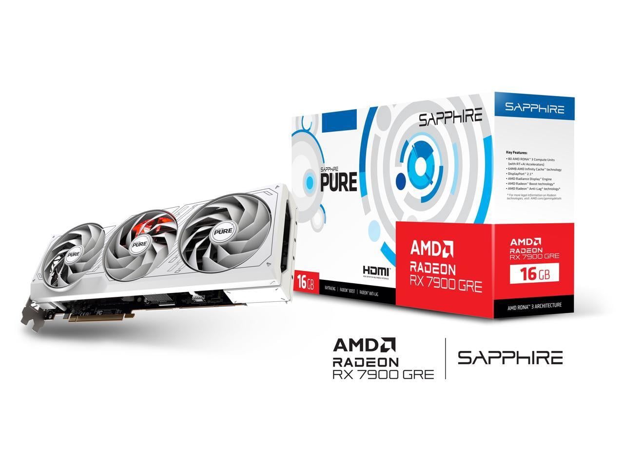 SAPPHIRE PURE Radeon RX 7900 GRE 16GB GDDR6 PCI Express 4.0 GPU