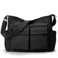 thumbnail image 1 of Bolso bandolera KALIDI de lona, negro, para mujer o hombre, 1 of 8