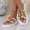 White, variant on Eltusu Women Slide Sandals, Beach Open Toe Low Heel No Slip Ladies Shoes Black Size 9