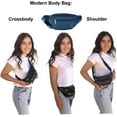 thumbnail image 2 of Men's Women's Leather Fanny Pack Waist-Pack Cellphone Holder Crossover Bag, 2 of 6