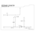 thumbnail image 3 of Kingston Brass CC3142 Corner Shower Rod - Polished Brass, 3 of 3