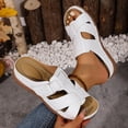 thumbnail image 5 of Womens Slides Sandals with Plantar Fasciitis Arch Support,Dressy Summer Outdoor Beach Walking Shoes Ladies Lightweight Orthotic Slip on Sandals Open Toe Slippers for Women, 5 of 10