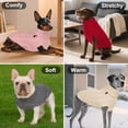 thumbnail image 3 of KYEESE Dog Sweater, Grey Turtleneck Sweater with Gingham Patchwork, Dog Sweater for Small Dogs, XS, 3 of 7