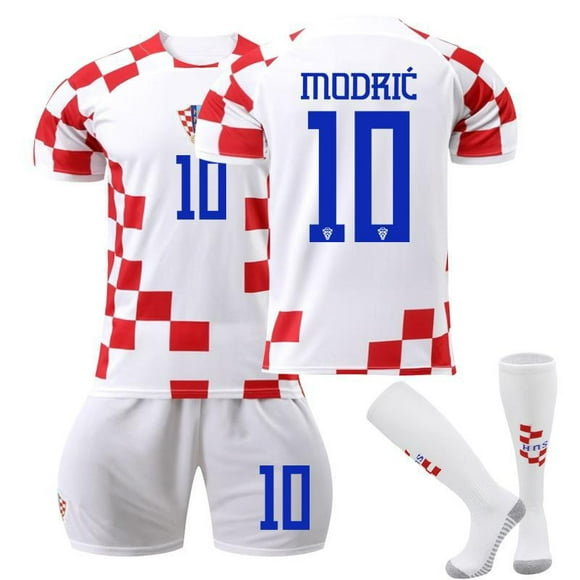 2223 Croatia Maison N ° 10 Modic Coupe du Monde de Football Ensemble, Chaussettes Originales