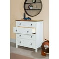 thumbnail image 3 of Anson 4-Drawer Chest, Rustic White and Brown, 3 of 10