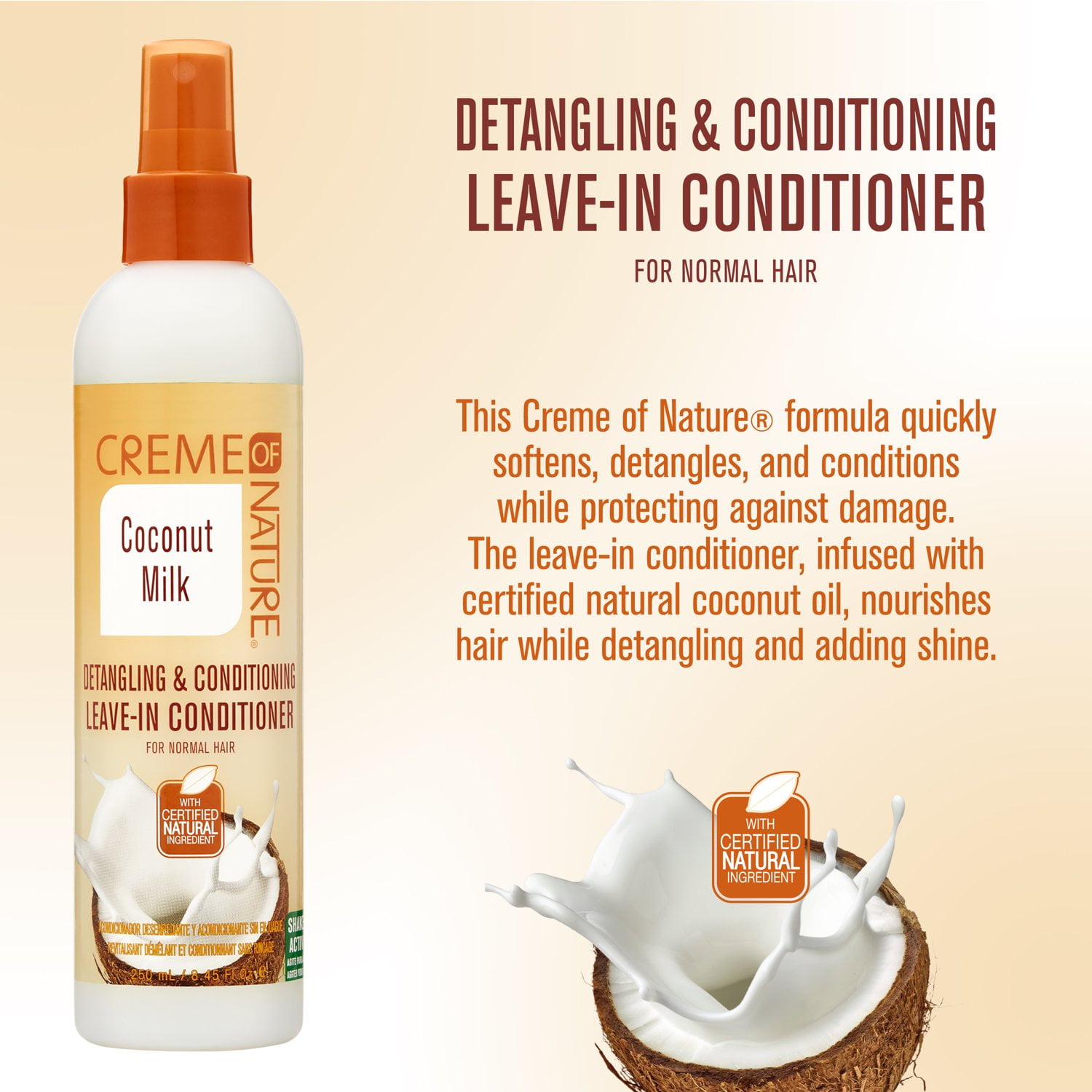 Creme of Nature Leave In Conditioner with Coconut Milk by Creme of Nature, Detangling and Conditioning, 8.45 Oz