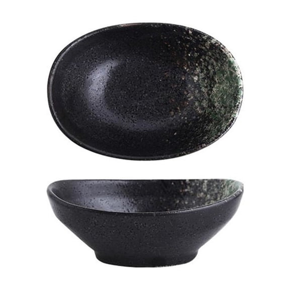 Ceramic Small Plate Egg Shaped Snack Bowl Sauce Bowls Seasoning Dish Home Kitchen Supplies