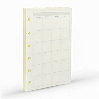 A7 Planner Refill, A7 Agenda Refill Daily Plan for Filofax,6 Hole/100gsm, Time Table Notebook Insert Paper for 6 Rings Binder , 4.84 x 3.23'', Harphia