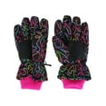 thumbnail image 3 of CTM Kids' Print Design Winter Ski Gloves by Wootie, 3 of 5