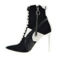 thumbnail image 4 of Puma High Heel Suede Rihanna Women's Shoes Puma Black-White 363706-01, 4 of 6