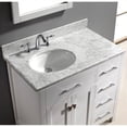 thumbnail image 3 of Caroline Parkway 36" Single Bath Vanity in White with White Marble Top and Round Sink with Brushed Nickel Faucet with Matching Mirror, 3 of 3