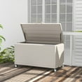 thumbnail image 5 of Mirador Outdoor Deck Boxes 134 Gallon,Aluminum Steel Outdoor Storage Container w/ Wheels & Lid ,Latte, 5 of 7