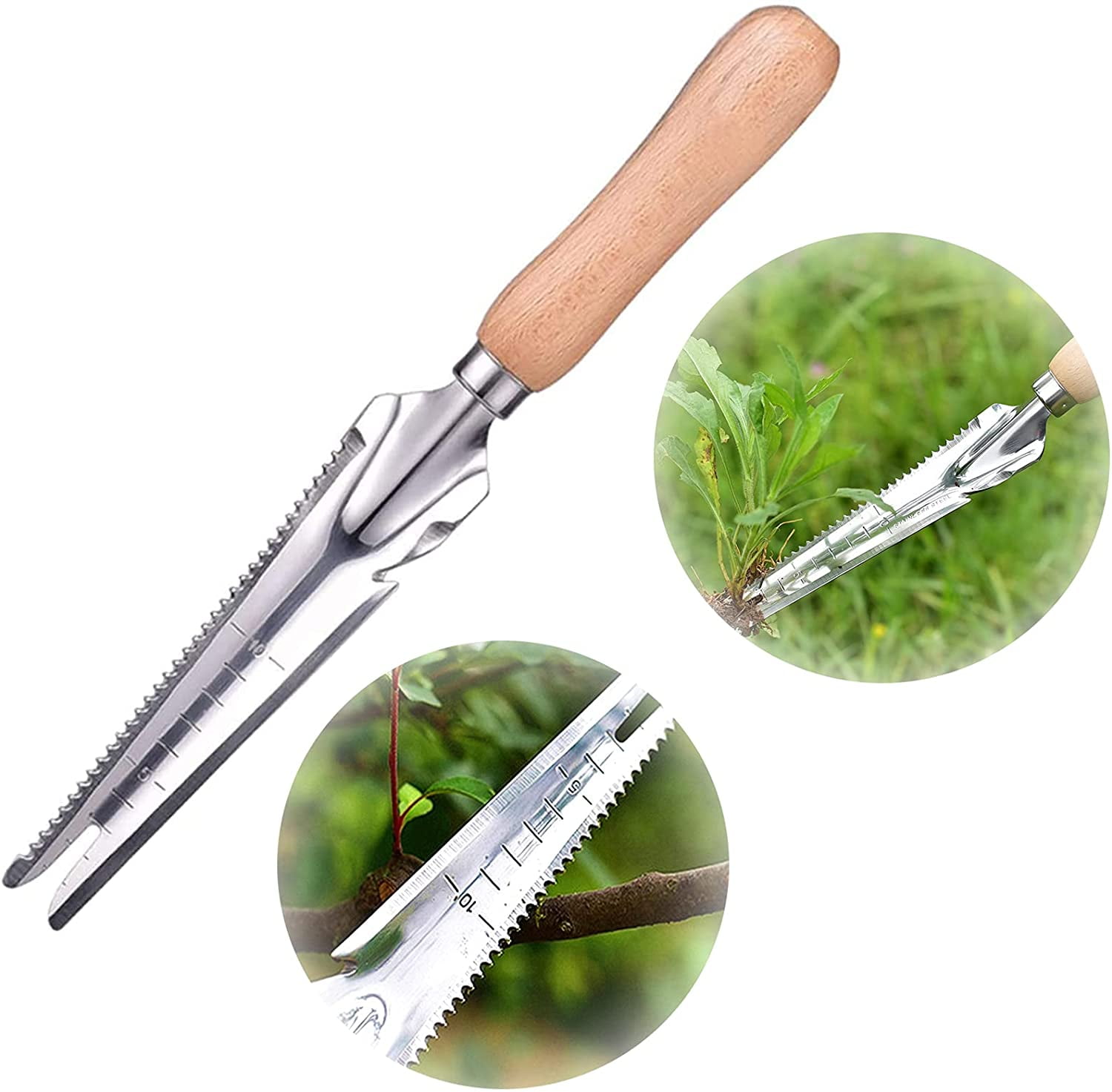Hand Weeder Tool Stainless Steel Manual Weeder Garden Outdoor Hand Weeding Tool Multifunctional Grass Sickle Puller Weeding Tool