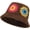 Qm001253-caramel, variant on Womens Crochet Bucket Hat Knitted Cute Flower Pattern Beanies Handmade Beach Sun Hat